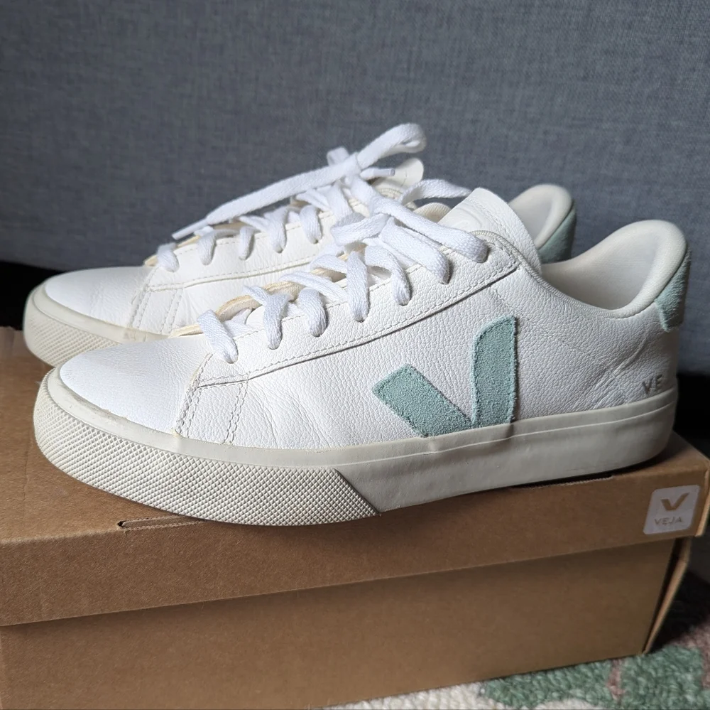 Veja Campo Extra White & Matcha Size 9 Womens White and Green Sneakers - Picture 11 of 14